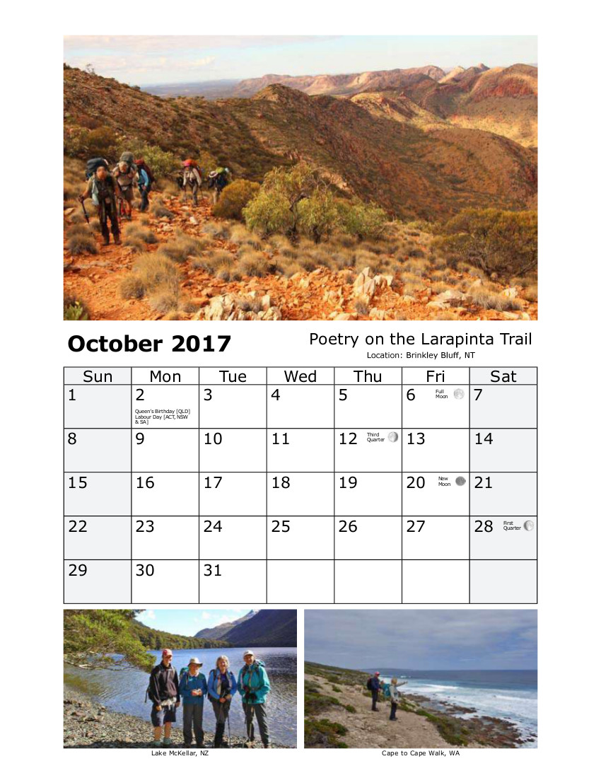 calendar oct page 2017