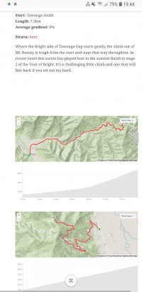 190127 Cycle Tawonga Gap. 5h, 30km, grade 5.
