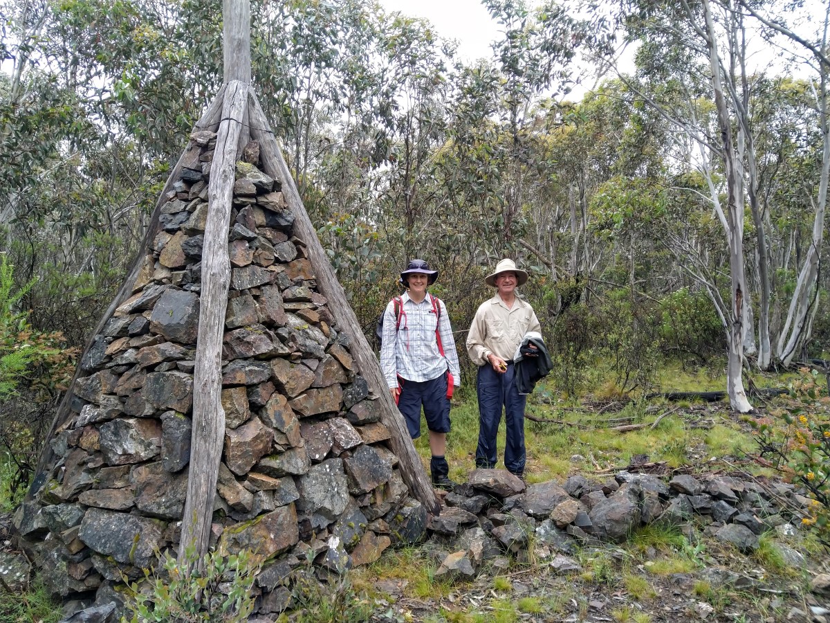 first border cairn between NSW and VIC at Cowombat Flat